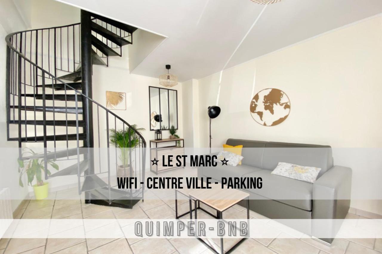 Le St Marc - Theatre De Cornouaille - Wifi - Parking Prive - Entree Autonome Apartment แก็งแปร์ ภายนอก รูปภาพ